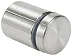Risbay Cam Standoff, 8 Adet 19mm x 27mm Gümüş Paslanmaz Çelik Reklam Çivi Ayna Standoff Vidalar Dekoratif Donanım