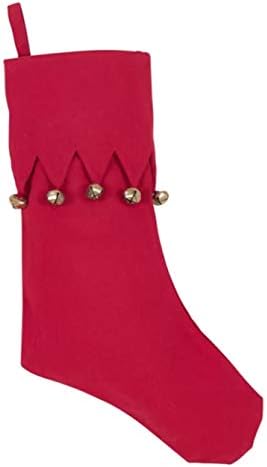 Fennco Stilleri Tatil Koleksiyonu Jingle Tasarım Beyaz Pamuk Noel Çorap 13 W x 19 L (Kırmızı)