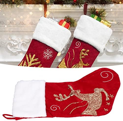 Aatraay Noel Çorap hediye çantası Noel Kolye Asılı Çorap Noel Ağacı Süsleme Ev şömine dekorasyonu (Type1)