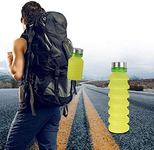 Katlanabilir Yumuşak Su Şişesi-Silikon spor şişesi-Genişletilebilir Su Şişesi-Seyahat, Kamp, Fitness-Taşınabilir