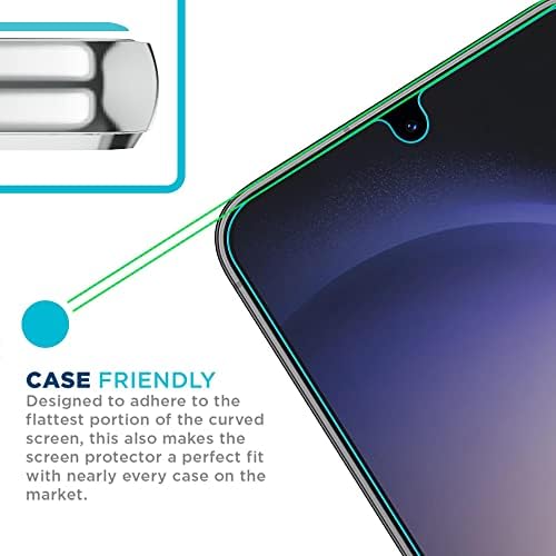 Teknoloji Zırh Balistik Cam Ekran Koruyucu için Tasarlanmış YENİ Samsung Galaxy S23 5G Durumda Düşmanca, Tam yapışkanlı,