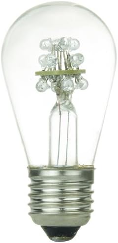 Sunlite 80315-SU S14/12LED/G LED 120 volt 0,8 watt Orta Tabanlı S14 Lamba, Yeşil