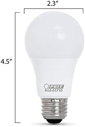 Feit Elektrikli LED A19 Orta E26 Tabanlı Ampul-60W Eşdeğeri-10 Yıl Ömür-800 Lümen-3000K Parlak Beyaz-Kısılabilir /