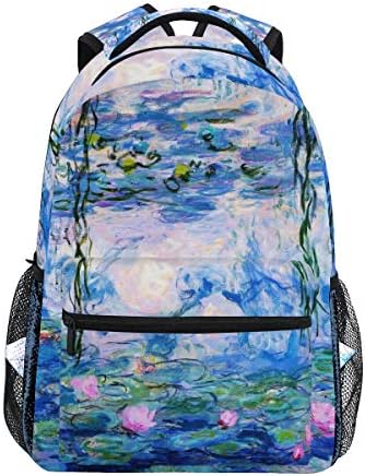 Monet Boyama Sırt Çantaları Seyahat Laptop Sırt Çantası Okul Çantaları Gençler Erkekler Kadınlar için
