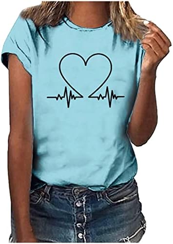 Kadın Kısa Kollu Konfor Renk %2023 Giyim Pamuk Grafik Ofis Bluz T Shirt Yaz Sonbahar Komik Üst Kızlar için 6X