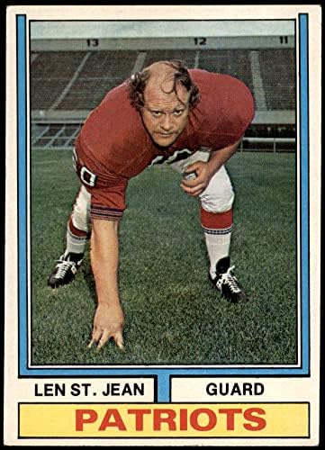 1974 Topps 103 BİR Len St. Jean New England Patriots (Futbol Kartı) (Arkada Telif Hakkından Önce Bir Yıldız İşareti)
