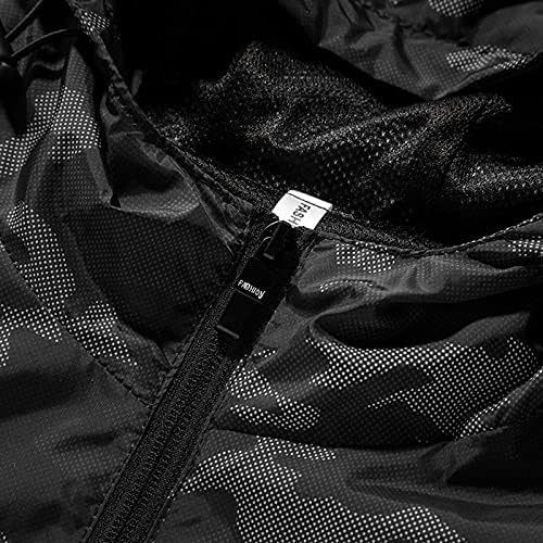 DIYAGO ERKEKLER Ceketler Açık Havada Artı Boyutu Hafif Hood ıle Spor Ince Trençkot Düzenli Fit Rahat Moda Rüzgarlık