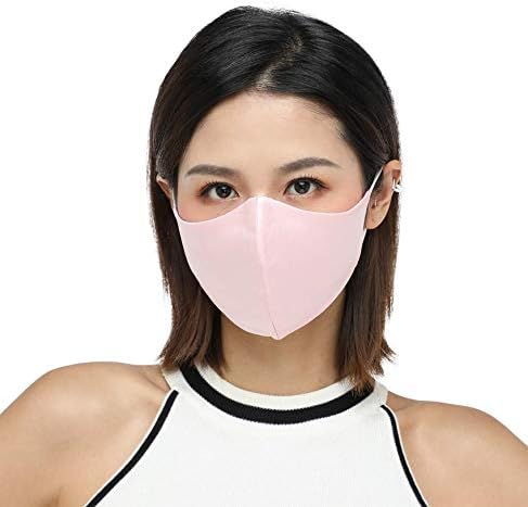 K karşılamak Q Saf İpek Yüz Maskesi Kadın Erkek, yıkanabilir Kullanımlık Ağız Maskeleri Akne Eğilimli Hassas Ciltler