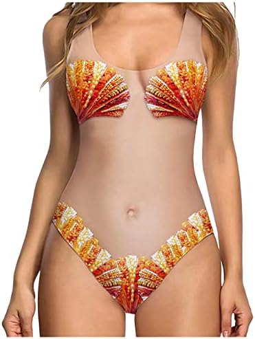 Kadın Tek Parça mayo Kolsuz Meyve Baskılı Bikini setleri Mayo Push-Up Yastıklı Beachwear Mayo Mayolar