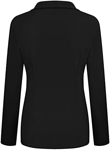 Kadın Kadın Üstleri Bahar 2023 için Ön Cepler Hırka resmi kıyafet Uzun Kollu Bluz Ceket Temel Üstleri