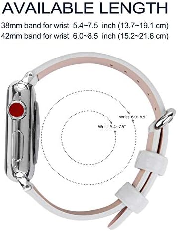 Küçük Apple Watch ile uyumlu 38mm, 40mm, 41mm (Tüm Seriler) Adaptörlü Deri Saat Bilek Bandı Kayışı Bilezik (Sevimli