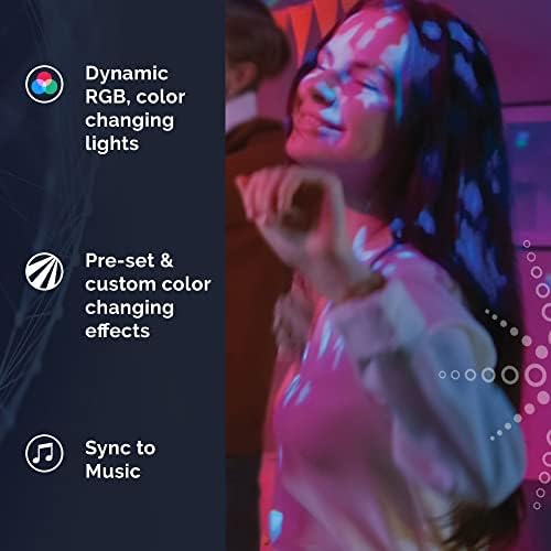 Satco S11254 Denizyıldızı 10 Watt A19 WiFi Akıllı LED Renk Değiştiren Ampul, Siri ile çalışır, Alexa, Google Asistan,