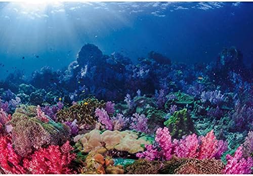 7x5FT Deniz Altında Zemin Okyanus Akvaryum Sualtı Dünyası Tropikal Balık Mercan Resif Arka Plan Dalış Tatil Fotoğraf
