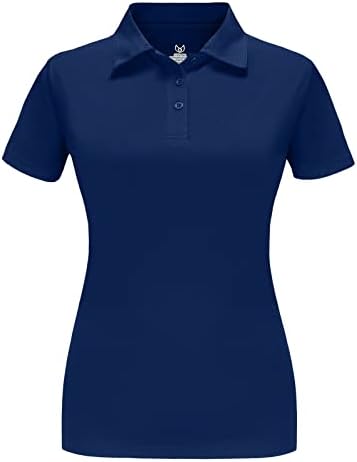Kadın Kısa Kollu golf gömlekleri Nem Esneklik Performans Örgü Üstleri Spor Egzersiz Spor Eğlence POLO GÖMLEK