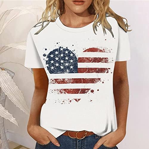 Bayanlar Salonu Gömlek Kısa Kollu Bluz T Shirt Ekip Boyun Kelebek Kırmızı Beyaz Mavi Yıldız Düz Gömlek QH