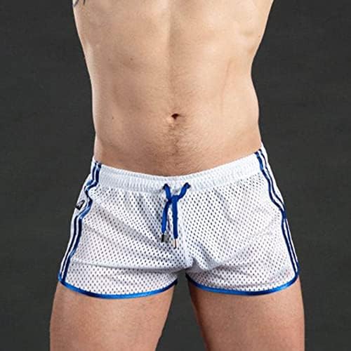 Erkek 3 İnç Örgü Şort Nefes Atletik Egzersiz Spor Şort Rahat Salon Vücut Geliştirme Donatılmış kısa pantolon