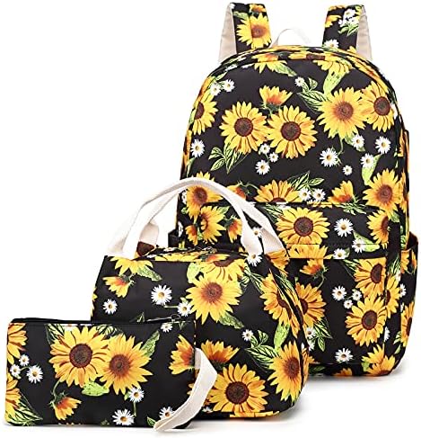 Pawsky Tuval Okul sırt çantası Set Hafif Genç Kız Kadın Çocuk Okul Çantaları Koleji Bookbag Uyar 14 İnç Laptop çantası
