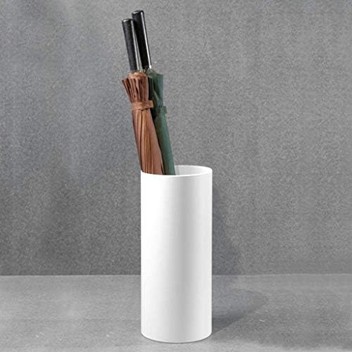 SHYPT Modern Plastik Silindir Şemsiye Depolama Standı, Ev ve Ofis için Bastonlar ve Bastonlar için Serbest Duran (Kırmızı
