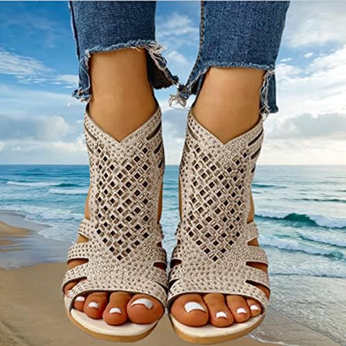 Sandalet Kadın Şık Yaz Düz, kadın Düz Ayak Bileği Toka Askı Klip Ayak Flip Flop Sandalet Yürüyüş Kadın Sandalet