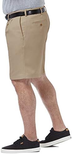 Haggar erkek Serin 18 Pro Düz Fit Plise Ön 4 Yönlü Streç Genişletilebilir Bel Kısa Büyük ve Uzun Boylu Boyutları