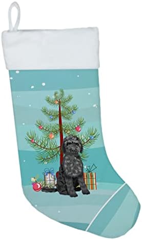 Caroline Hazineleri WDK3003CS Doodle Siyah 2 Noel Noel Çorap, Şömine Asılı Çorap Noel Sezon Parti Dekor Aile Tatil