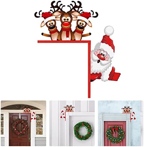 Santa Clau Noel Kapı Köşe Dekorasyon DIY Dikiş Reklamlar Ev Dekor Evler Dekor Komik Grinchs Üzerinde Benim Kapı Köşe