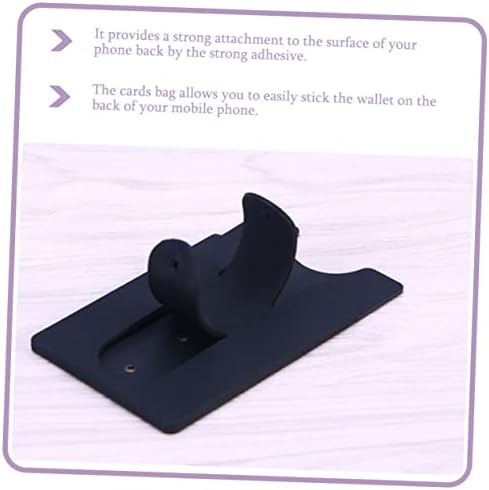 UKCOCO Cep Telefonu Kartı Durumda Geri Sticker Çok Amaçlı Cüzdan çanta Siyah Cep Cüzdan Cep Telefonu Cüzdan Sopa Yapışkan