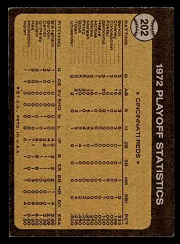 1973 Topps 202 1972 NL Playoffları-Foster'ın Koşusu Buna Karar Veriyor George Foster / Pete Rose / Alex Grammas