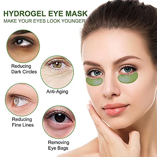 Aloe Vera Göz Maskesi 30 Pairs - Hyaluronik Asit Anti-Aging Göz Maskesi Altında, Göz Maskesi Altında Koyu Halkalar,