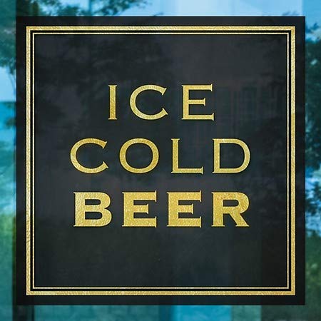 CGSıgnLab / Buz Gibi Bira-Klasik Altın Pencere Kaplaması / 5 x5