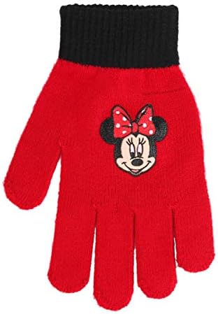 Disney Minnie Mouse Örme Ponponlu Kışlık Bere ve Eldiven Seti