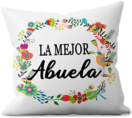 La Mejor Abuela İspanyolca Atmak Yastık Örtüsü, 18 X 18 Dekoratif Yastık Kılıfı minder örtüsü Kanepe Kanepe Yatak,