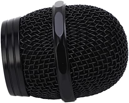 Mikrofon Topu Kafa Örgü, Mikrofon Yedek Kafa Standart İplik Siyah Anti Dent Patlama Dayanıklı Pamuk Karaoke için
