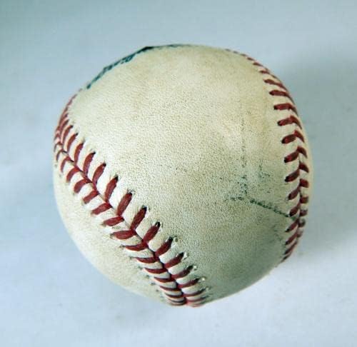 2022 New York Met Marlins Oyunu Kullanılmış Beyaz Beyzbol Taijuan Walker Nick Fortes GO - Oyun Kullanılmış Beyzbol