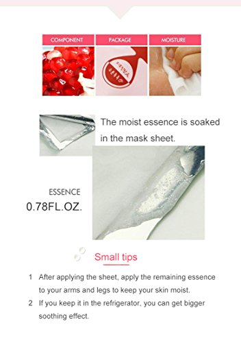 Farmstay Kore Nar Yaşlanma Karşıtı Yüz maske yaprağı (10'lu Paket) / Cilt Elastikiyetine ve Cilt Tonuna İyi Gelir