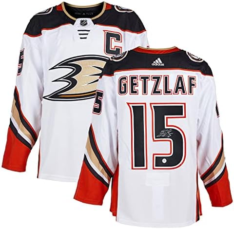 Ryan Getzlaf İmzalı Anaheim Ducks Beyaz Adidas Forması - İmzalı NHL Formaları