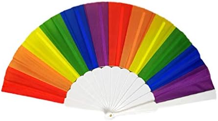 ULTNICE El Hayranları Gurur LGBT Gökkuşağı Katlanır El Fan, 23 cm El Serin Fan için Olay, Cruise, Kulübü, Müzik Festivali,