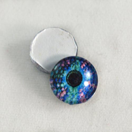10mm Pembe ve Mavi Gecko Cam Gözler Fantezi Cabochons Sanat Bebek Heykelleri, Tahnitçilik veya Takı Yapımı 2 Set